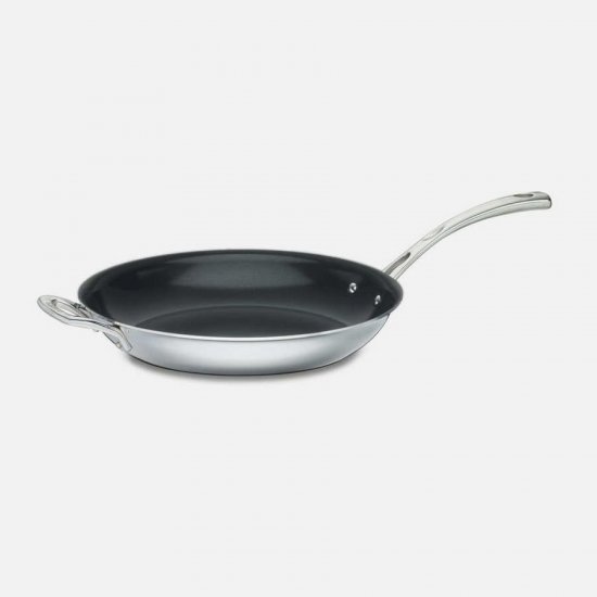 FCT22-30HNS French Classic Tri-Ply Stainless Cookware 12\"\" Nonstick Frying Pan with Helper Handle Cuisinart New