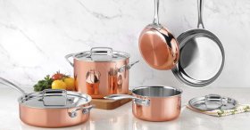 CTPP-8 Copper Collection Tri-Ply Cookware 8 Piece Copper Set Cuisinart New
