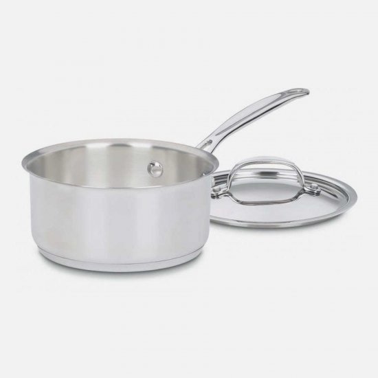 719-16 Chef\'s Classic? Stainless 1.5 Quart Saucepan with Cover Cuisinart New