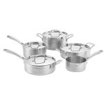 HTP-9 Hammered Collection Tri-Ply Stainless 9 Piece Set Cuisinart New