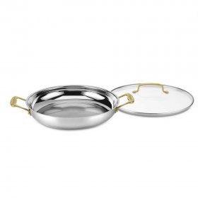 C7M25-30DGD Mineral Collection Stainless Cookware 12" Everyday Pan with Cover Cuisinart New