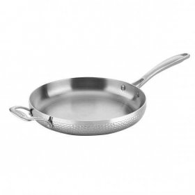 HTP22-30H Hammered Collection 12" Skillet with Helper Handle Cuisinart New