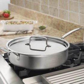 MCP33-30HN MultiClad Pro Triple Ply Stainless Cookware 5.5 Quart Saut