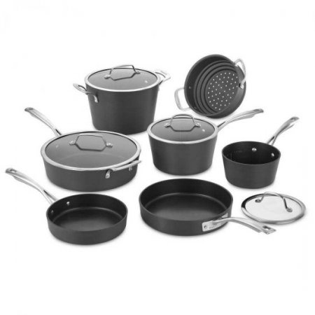 62I-11 Chef's Classic? Nonstick Hard Anodized 11 Piece Induction Set Cuisinart New