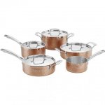 HCTP-9 Hammered Collection Copper Tri-Ply Stainless 9 Piece Set Cuisinart New