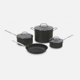 66-7 Chef's Classic? Nonstick Hard Anodized 7 Piece Set Cuisinart New