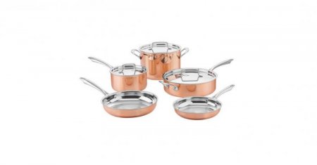 CTPP-8 Copper Collection Tri-Ply Cookware 8 Piece Copper Set Cuisinart New