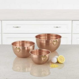 CCMB-3P 3 Piece Copper Mixing Bowl Set Cuisinart New