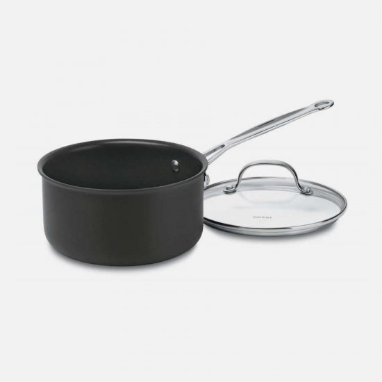 619-18 Chef\'s Classic? Nonstick Hard Anodized 2 Quart Saucepan Cuisinart New