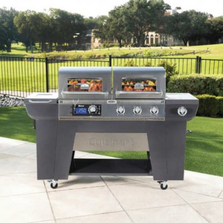 GAS0356AS Twin Oaks Pellet & Gas Grill Cuisinart New