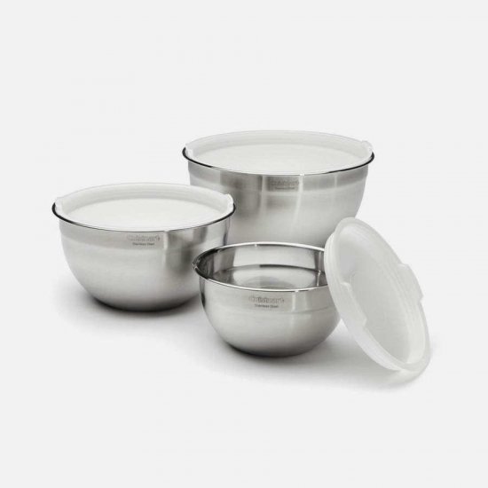 CTG-00-SMB Stainless Steel Mixing Bowls with Lids Cuisinart New