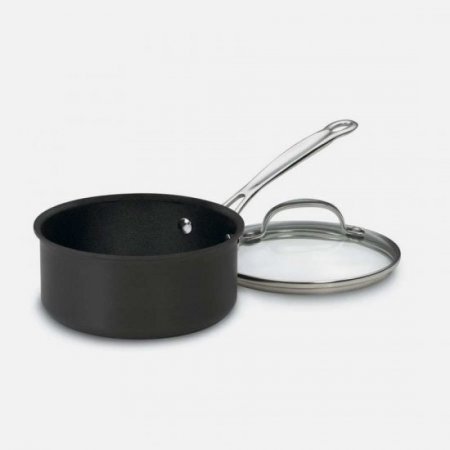 619-16 Chef's Classic? Nonstick Hard Anodized 1.5 Quart Saucepan with Cover Cuisinart New