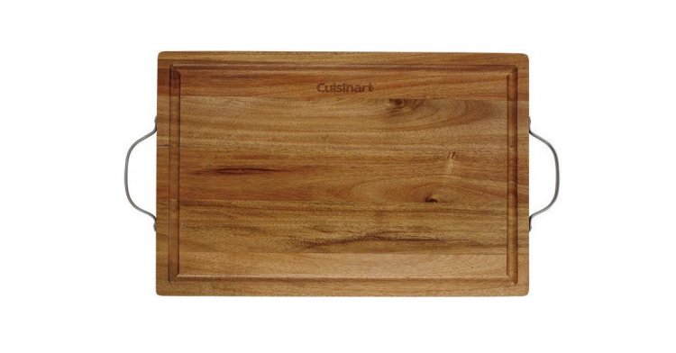 CCB-2HCB 18\"\" Acacia Carving Board with Handles Cuisinart New