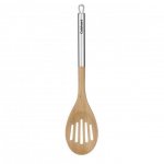 CTG-BEW-LSS Beechwood Slotted Spoon Silver Cuisinart New