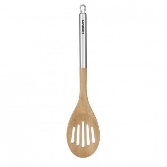 CTG-BEW-LSS Beechwood Slotted Spoon Silver Cuisinart New