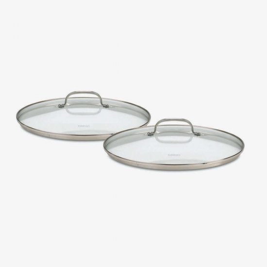 71-2228CG Chef\'s Classic? Stainless 2 Piece Glass Lid Set Cuisinart New