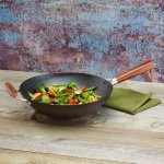 CSW26-36H 14" Pre-Seasoned Wok with Helper Handle Cuisinart New