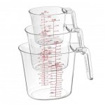 CTG-00-3MC 3 Piece Nesting Liquid Measuring Cup Set Cuisinart New