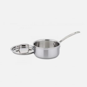 MCP19-16N MultiClad Pro Triple Ply Stainless Cookware 1.5 Quart Saucepan with Cover Cuisinart New