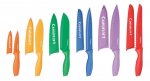 C55-01-12PCKS 12 Piece Nonstick Color Knife Set with Blade Guards Cuisinart New