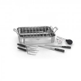 7117-16PS Chef's Classic? Stainless 16"" Roaster Pan with Removable Rack Option 2 Cuisinart New