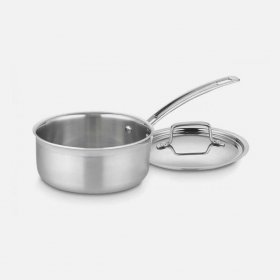 MCP19-16N MultiClad Pro Triple Ply Stainless Cookware 1.5 Quart Saucepan with Cover Cuisinart New