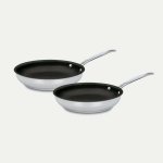 722-911NS Chef's Classic? Stainless Set of 2 Nonstick Skillets (9"" Skillet & 11"" Skillet) Cuisinart New