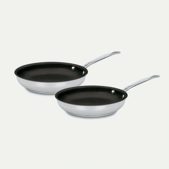 722-911NS Chef\'s Classic? Stainless Set of 2 Nonstick Skillets (9\"\" Skillet & 11\"\" Skillet) Cuisinart New