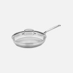 722-30G Chef's Classic? Stainless 12"" Skillet with Cover Cuisinart New