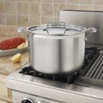 MCP66-28N MultiClad Pro Triple Ply Stainless Cookware 12 Quart Stockpot with Cover Cuisinart New