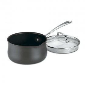 6419-18P Contour Hard Anodized 2 Quart Pour Saucepan with Cover Cuisinart New