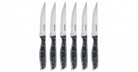 C77MB-6PSKBK 6 Piece Marble-Style Steak Knife Set Cuisinart New