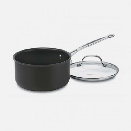 619-18 Chef's Classic? Nonstick Hard Anodized 2 Quart Saucepan Cuisinart New