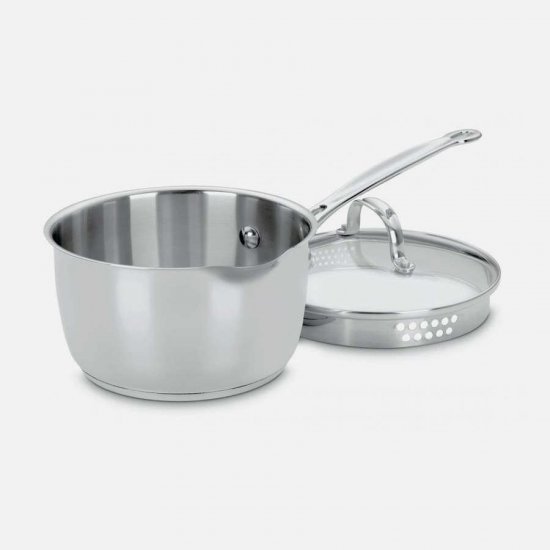 719-18 Stainless 2 Quart Saucepan with Cover Cuisinart New