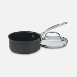 619-14 Chef's Classic? Nonstick Hard Anodized 1 Quart Saucepan with Cover Cuisinart New