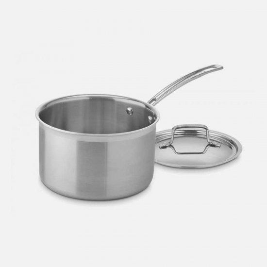 MCP194-20N MultiClad Pro Triple Ply Stainless Cookware 4 Quart Saucepan with Cover Cuisinart New