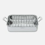 7117-16UR Chef's Classic? Stainless 16"" Roasting Pan with Rack Cuisinart New