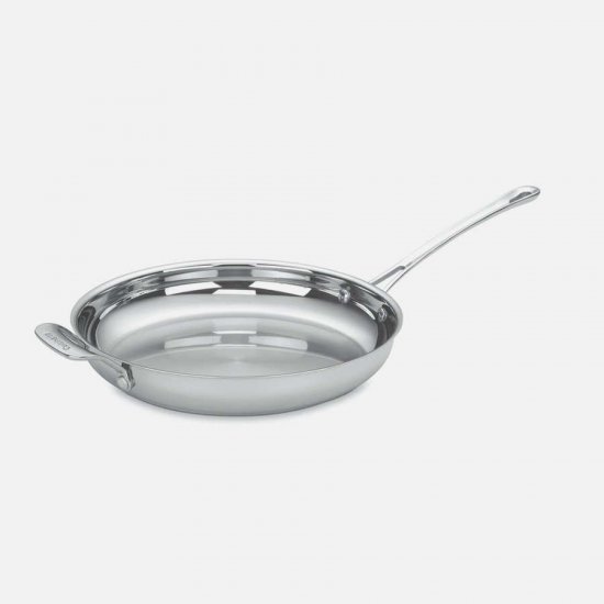 422-30H Contour? Stainless 12\"\" Skillet with Helper Handle Cuisinart New