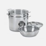 77-412 Chef's Classic? Stainless 12 Quart Pasta/Steamer 4 Piece Set Cuisinart New