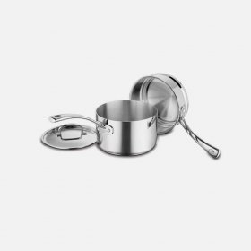 FCT1113-18 French Classic Tri-Ply Stainless Cookware 3 Piece Double Boiler Set Cuisinart New