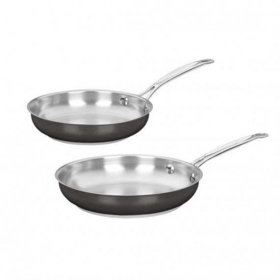 BSC722-810 8\" and 10\" Skillet Set Cuisinart New