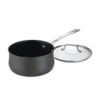 6419-14 Contour Hard Anodized 1 Quart Saucepan with Cover Cuisinart New