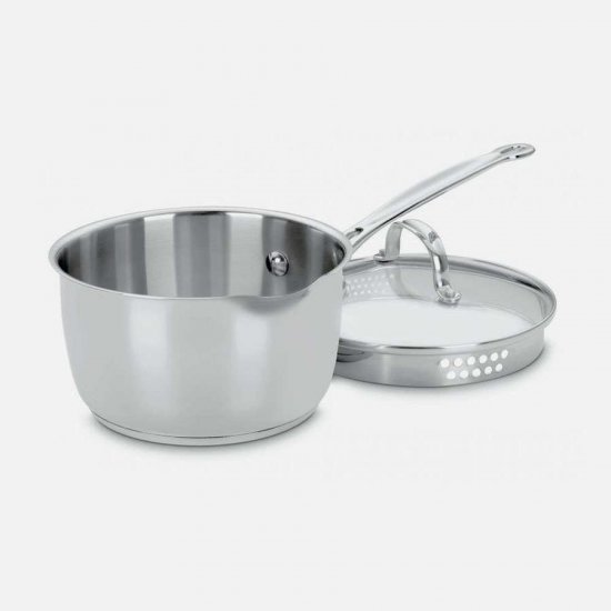 719-18P Chef\'s Classic? Stainless 2 Quart Pour Saucepan Cuisinart New