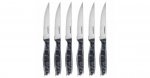 C77MB-6PSKBK 6 Piece Marble-Style Steak Knife Set Cuisinart New