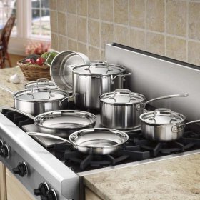 MCP-12N MultiClad Pro Triple Ply Stainless Cookware 12 Piece Set Cuisinart New