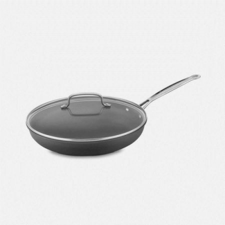 622-30G Chef's Classic? Nonstick Hard Anodized 12"" Nonstick Skillet with Glass Cover Cuisinart New