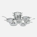 FCT-13 French Classic Tri-Ply Stainless Cookware 13 Piece Set Cuisinart New