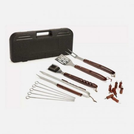 CGS-W18 18 Piece Wooden Handle Grill Set Cuisinart New