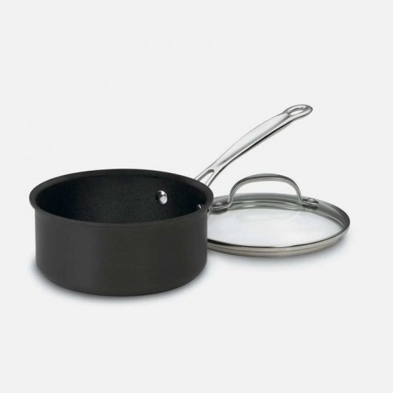 619-16 Chef\'s Classic? Nonstick Hard Anodized 1.5 Quart Saucepan with Cover Cuisinart New