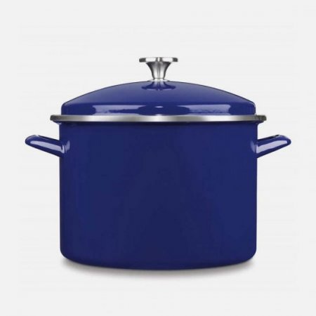 EOS-106-28CBL Chef Classic Enamel on Steel Cookware 10 Quart Stockpot with Cover Cuisinart New